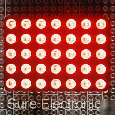 Lot of 10 pcs 5X7 dot-matrix 3MM dia. led display red