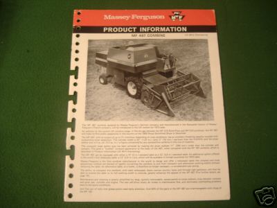 Massey ferguson 487 combine product info brochure