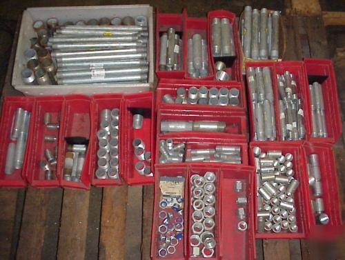 One lot of rigid electrical pipe nipples and couplings