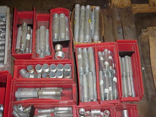 One lot of rigid electrical pipe nipples and couplings