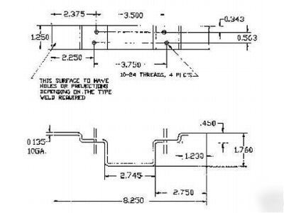 New soss steel reinforcement for steel doors 18BRKPR 