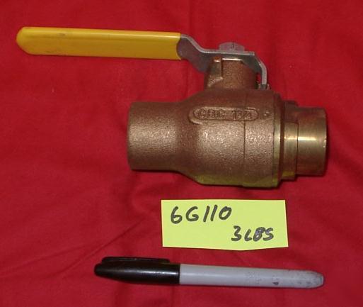 1. 25 inch apollo conbraco ball valve 400 wog solder