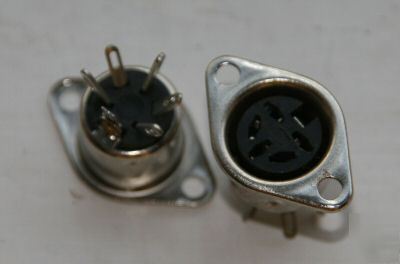 2 x 5 pin din sockets