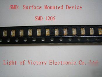 New 1000PCS 1206 smt smd 300MCD red led lamp