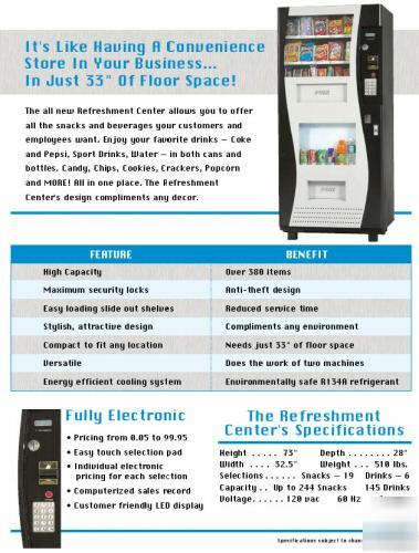 New go-380 combo snack and soda machine by genesis 