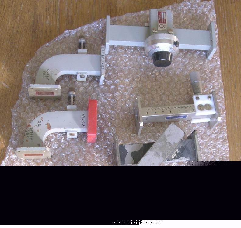 Assorted wr-90 attenuators and micrometers