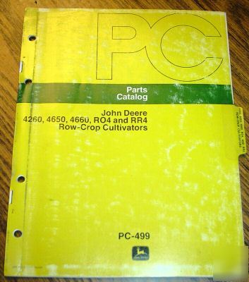 John deere 2&4 cyl tractor cultivator parts catalog jd