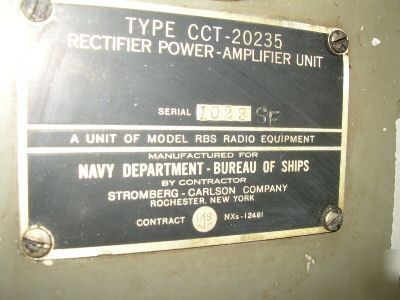 Military, stromberg-carlson, power amplifier, cct-20235