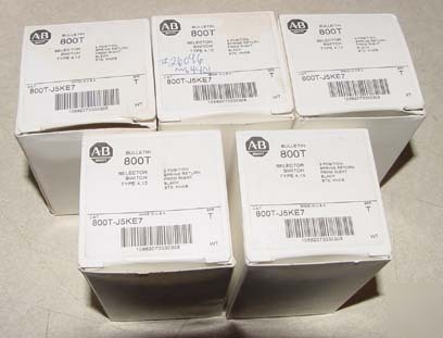 New 5PC allen bradley 800T-J5KE7 selector switch 