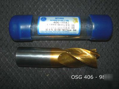 New osg 25MM 4FL single end cc carbide endmill - $360.66