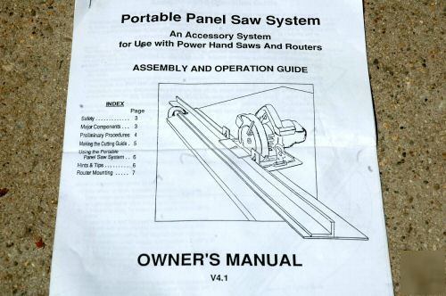 Psi woodworking panel saw sys. pps-b w/108â€ &64â€ rails