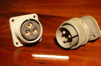 Bendix large 3-pin plug & socket type 20-19S/p
