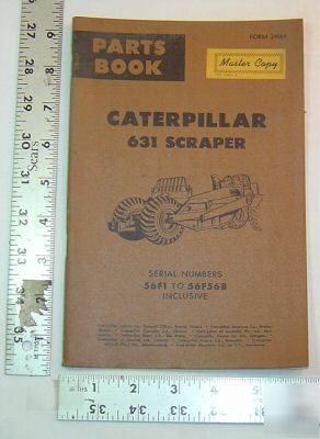 Caterpillar parts book - 631 scraper 