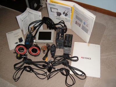 Complete keyence cv-2100 vision system w\ many goodies