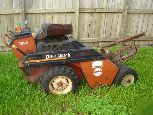 Ditch witch 1820 hydraulic gas trencher one owner $.01 