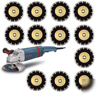 Free 7INCH bosch grinder w/#12 7INCH diamond blades