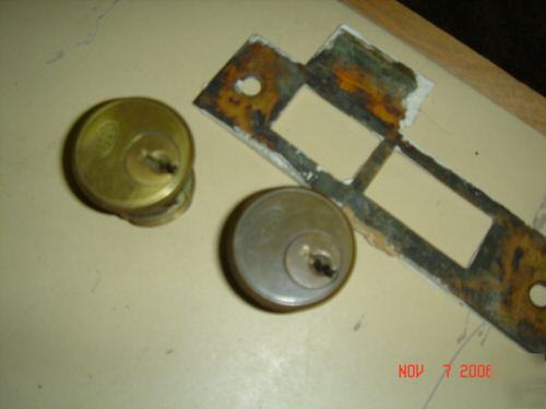 Vintage brass corbin lockset