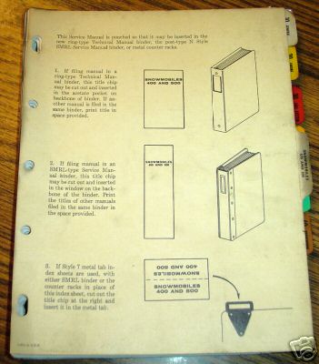 John deere 400 & 500 snowmobile service repair manual