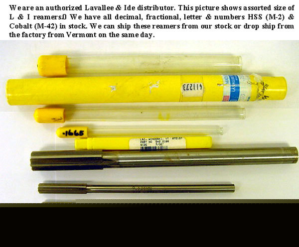 Lavallee & ide hss chucking reamer- dowel pin (.1230