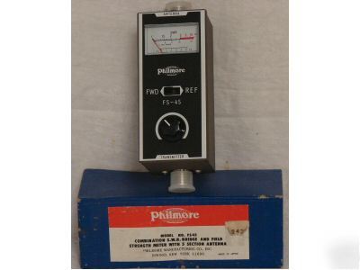 Philmore model FS45 swr bridge field strength meter mib