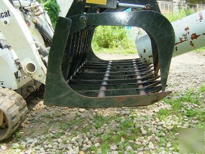 Skid steer root/demolition grapple