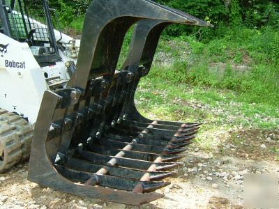 Skid steer root/demolition grapple