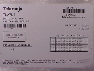 Tektronix TLA7N4 136 channel la module tla 7N4