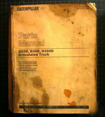 Cat caterpillar D25D D30D D350D truck parts manual book