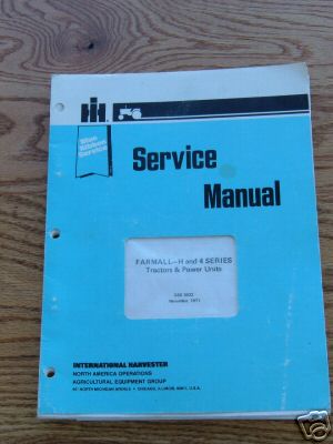 International harvester farmal h service manual