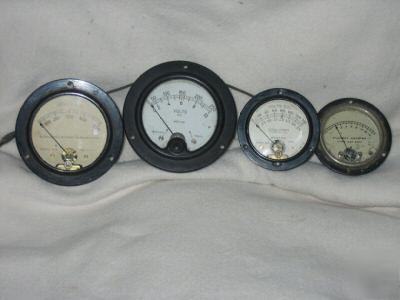 Lot of four weston meters