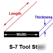 S-7 tool steel flat .250