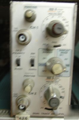 Tektronix 7A26 dual trace amp plug-in vg cond.