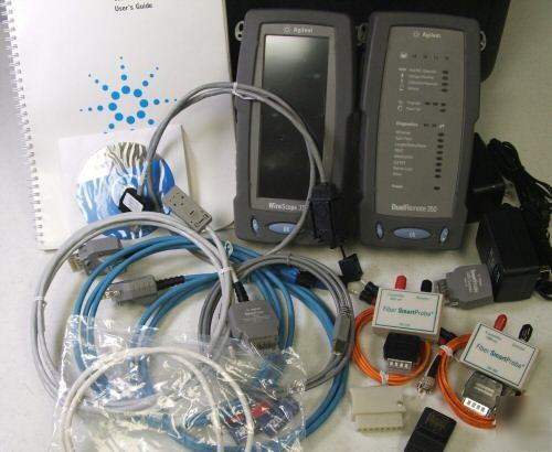 Agilent wirescope 350 CAT5E CAT6 fiber cable certifier