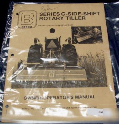 Befco g side shift rotary tiller operators manual 