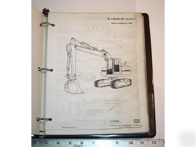 Case parts cat. - 40 crawler - series e - 1981