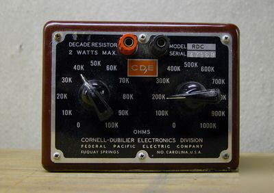 Cde cornell dubliner decade resistor rdc 2 watt lab