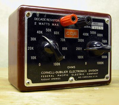 Cde cornell dubliner decade resistor rdc 2 watt lab