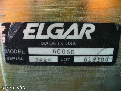 Elgar 6006B 1000 va, ac power line conditioner 1000V