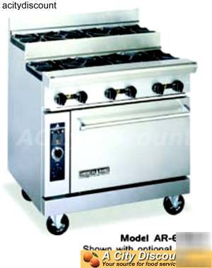 New american range 4 step-up burner w/ range oven