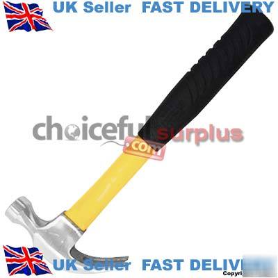 New globe master 16OZ claw hammer with fibreglass shaft