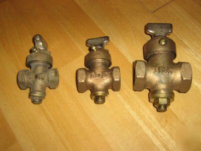 12 brass stop and drain cock valves