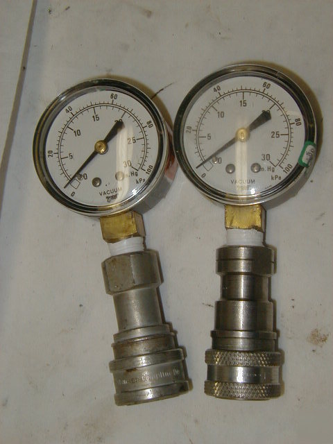2 marshalltown vacuum pressure gages gauge set