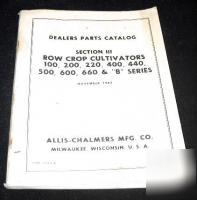 Allis chalmers row crop cultivators 100 200 220 400 440