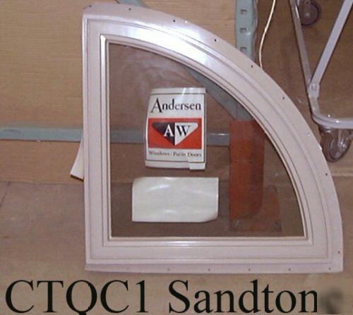 Andersen sandtone vinyl clad quarter round window CTQC1