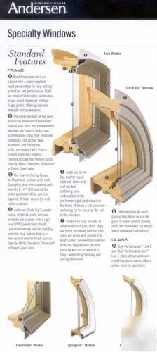 Andersen sandtone vinyl clad quarter round window CTQC1