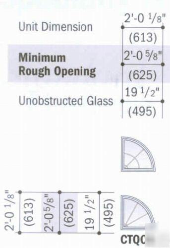 Andersen sandtone vinyl clad quarter round window CTQC1