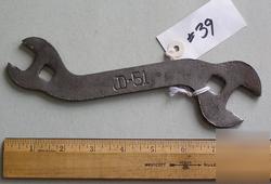 Antique john deere jd farm wrench #39
