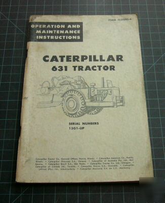 Cat caterpillar 631 operation & maintenance manual
