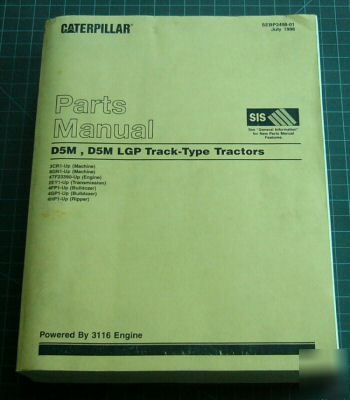 Cat caterpillar D5M D5M lgp dozer crawler parts manual