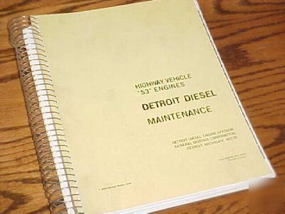 Detroit diesel series 53 engine maintenance shop manual